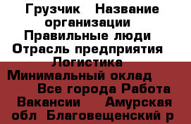 Грузчик › Название организации ­ Правильные люди › Отрасль предприятия ­ Логистика › Минимальный оклад ­ 30 000 - Все города Работа » Вакансии   . Амурская обл.,Благовещенский р-н